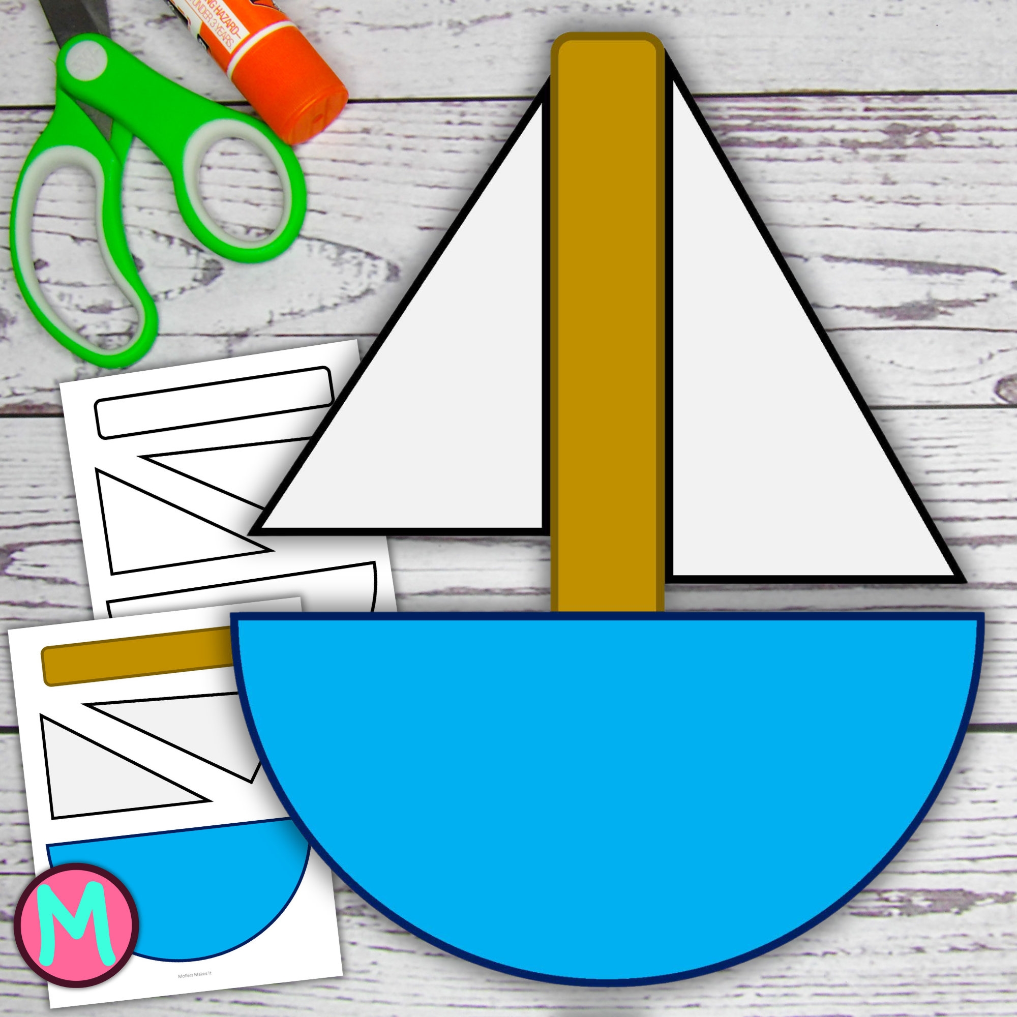 printable boat craft template