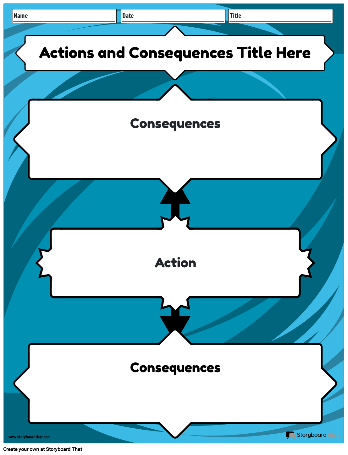 Storyboard That Free Actions U0026 Consequences Worksheets