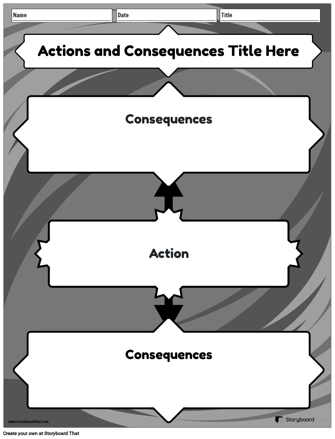 Storyboard That Free Actions U0026 Consequences Worksheets