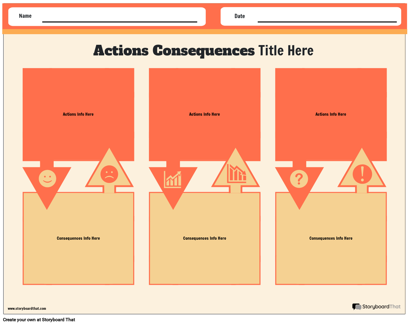 free printable action and consequence game pdf