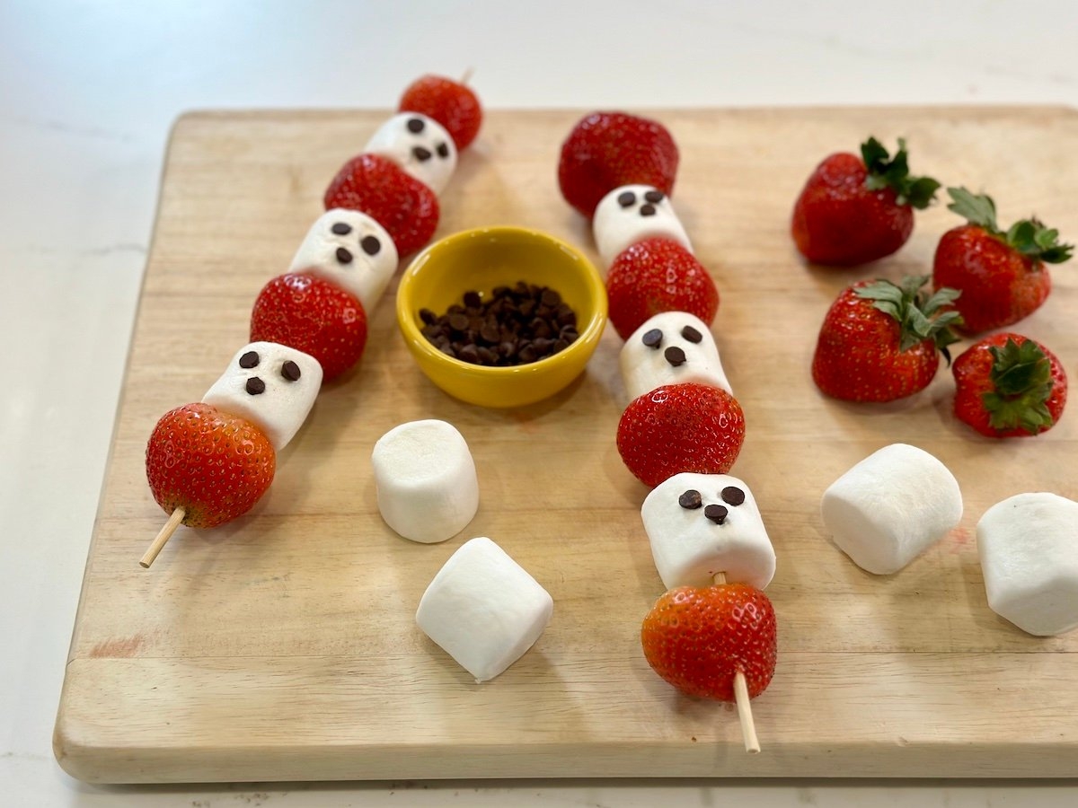 Strawberry Ghost Kebabs