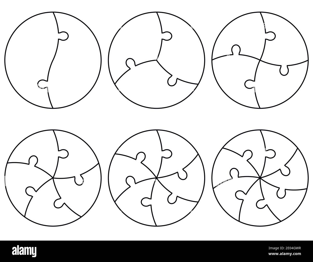 Template For Infographics A Circle Divided Into Sectors By Puzzle Elements Vector Set Round Puzzles For Infographics Stock Vector Image U0026 Art Alamy