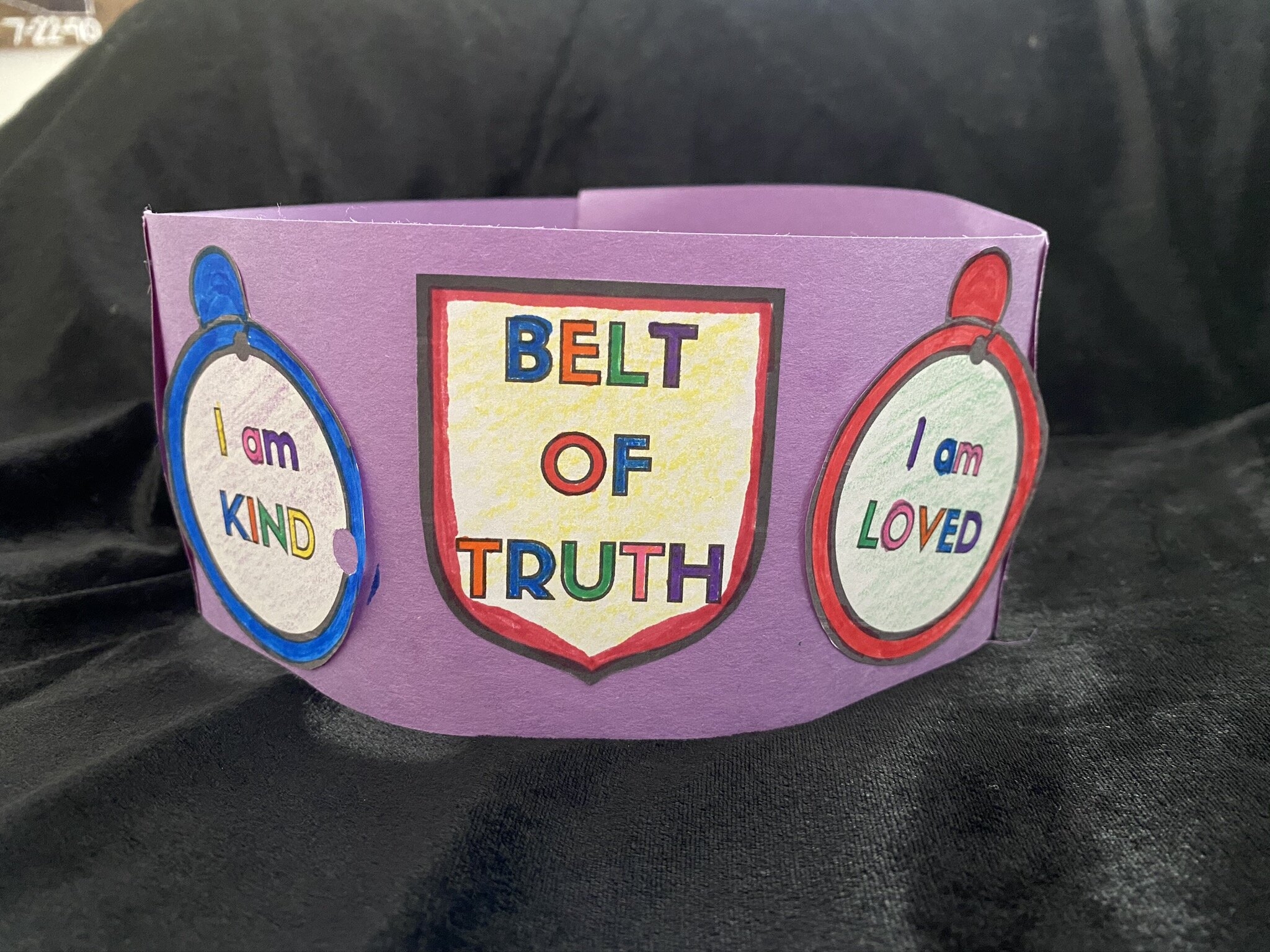 printable belt of truth craft template