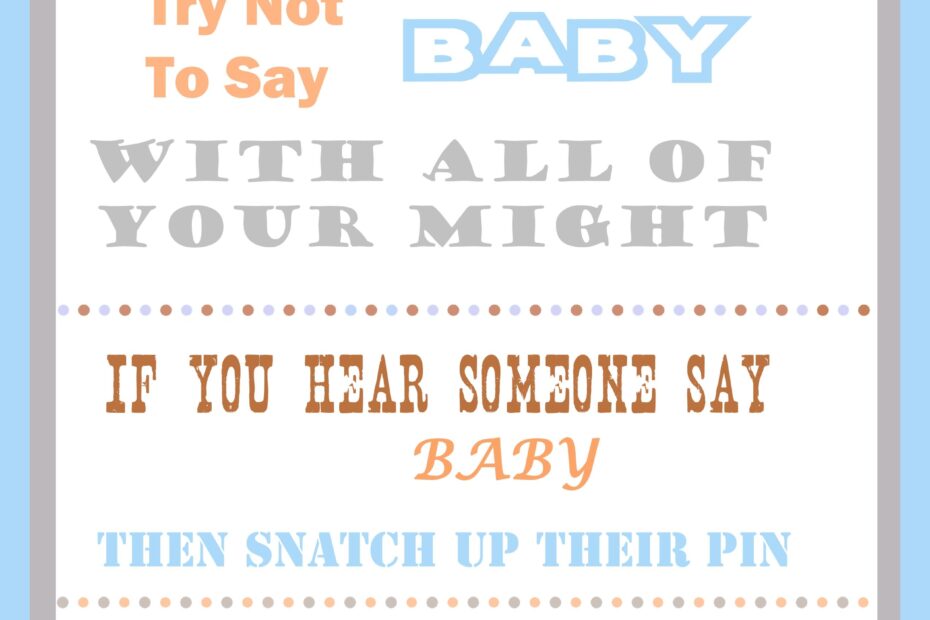 The Clothespin Baby Shower Game