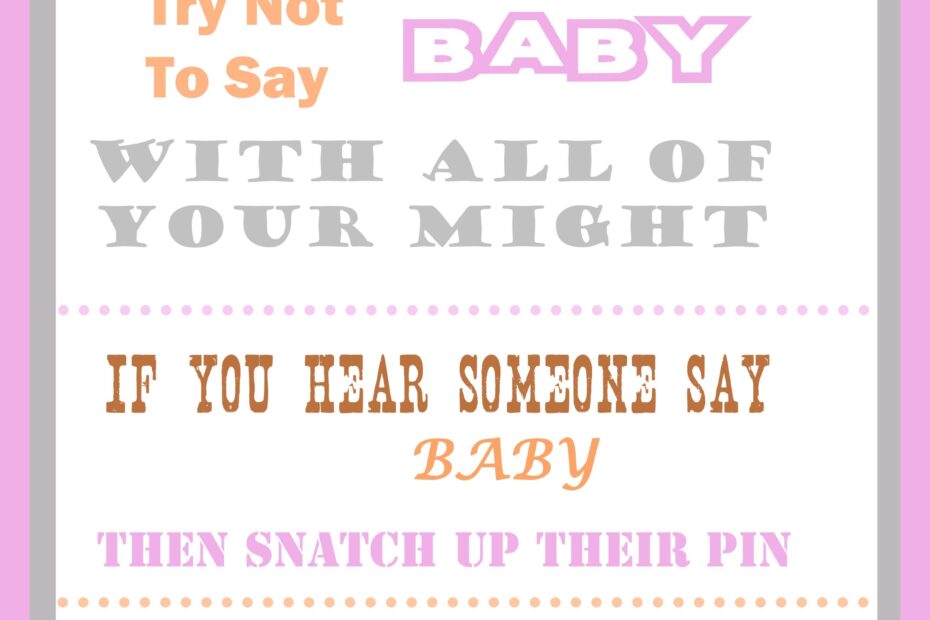 The Clothespin Baby Shower Game