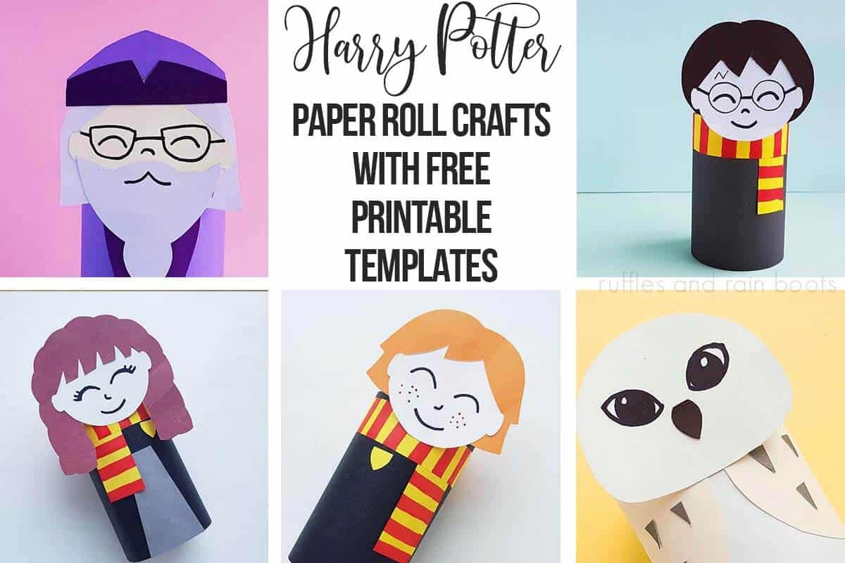 These Harry Potter Paper Roll Crafts Make Puppets Or Paper Dolls