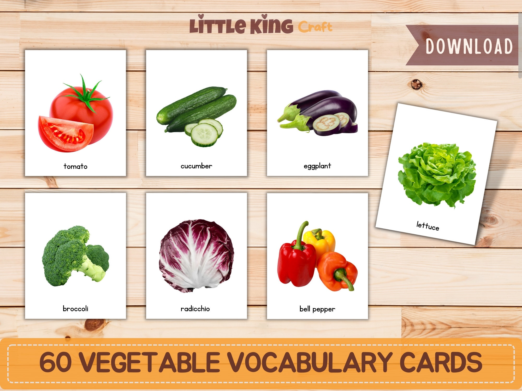 Vegetables Name With Real Pictures Montessori Vegetables Learning Vegetable Vocabulary Different Types Of Vegetables Vegetables Cards Etsy