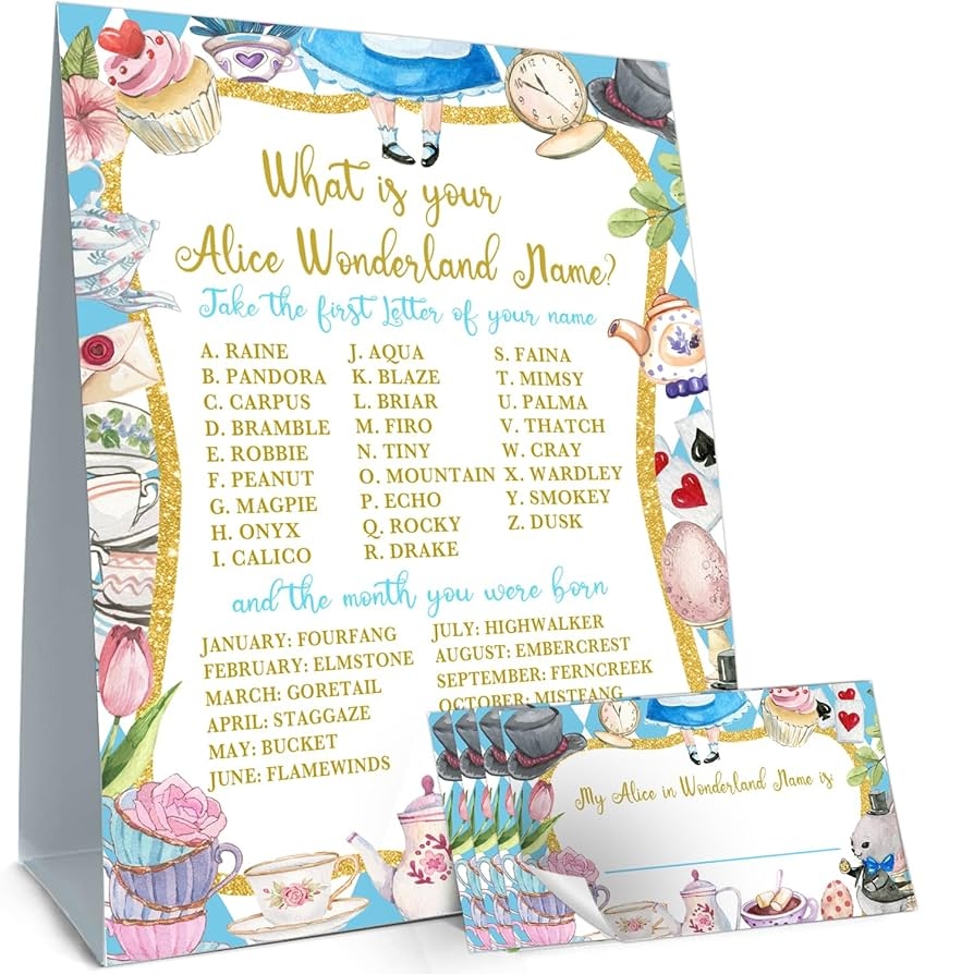 free printable alice in wonderland baby shower games