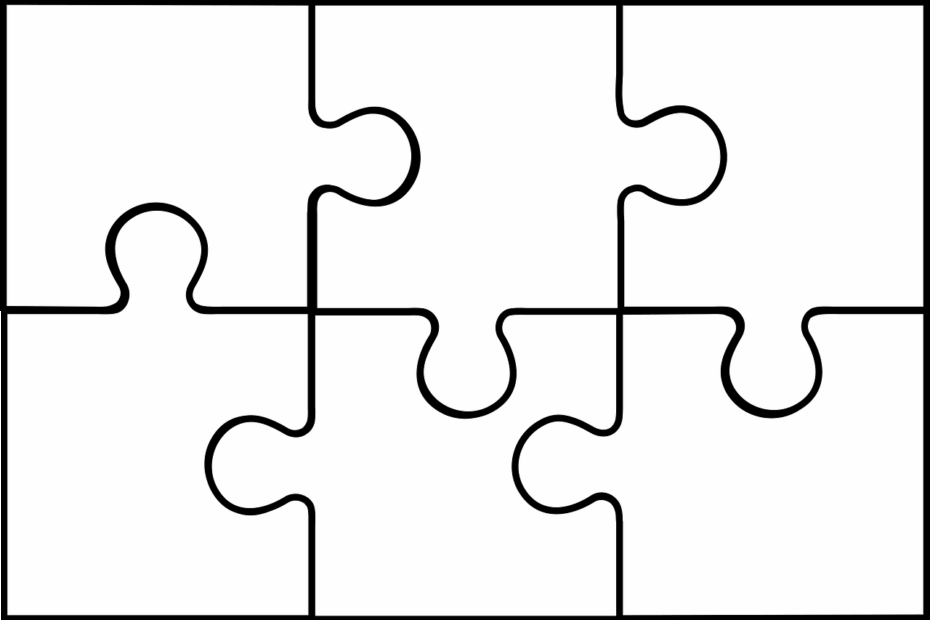 White Jigsaw Puzzle Of 6 Pieces Free Vector Clipart Images On Creazilla