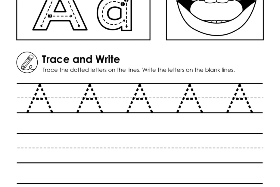 Alphabet Handwriting Worksheets For Kindergarten