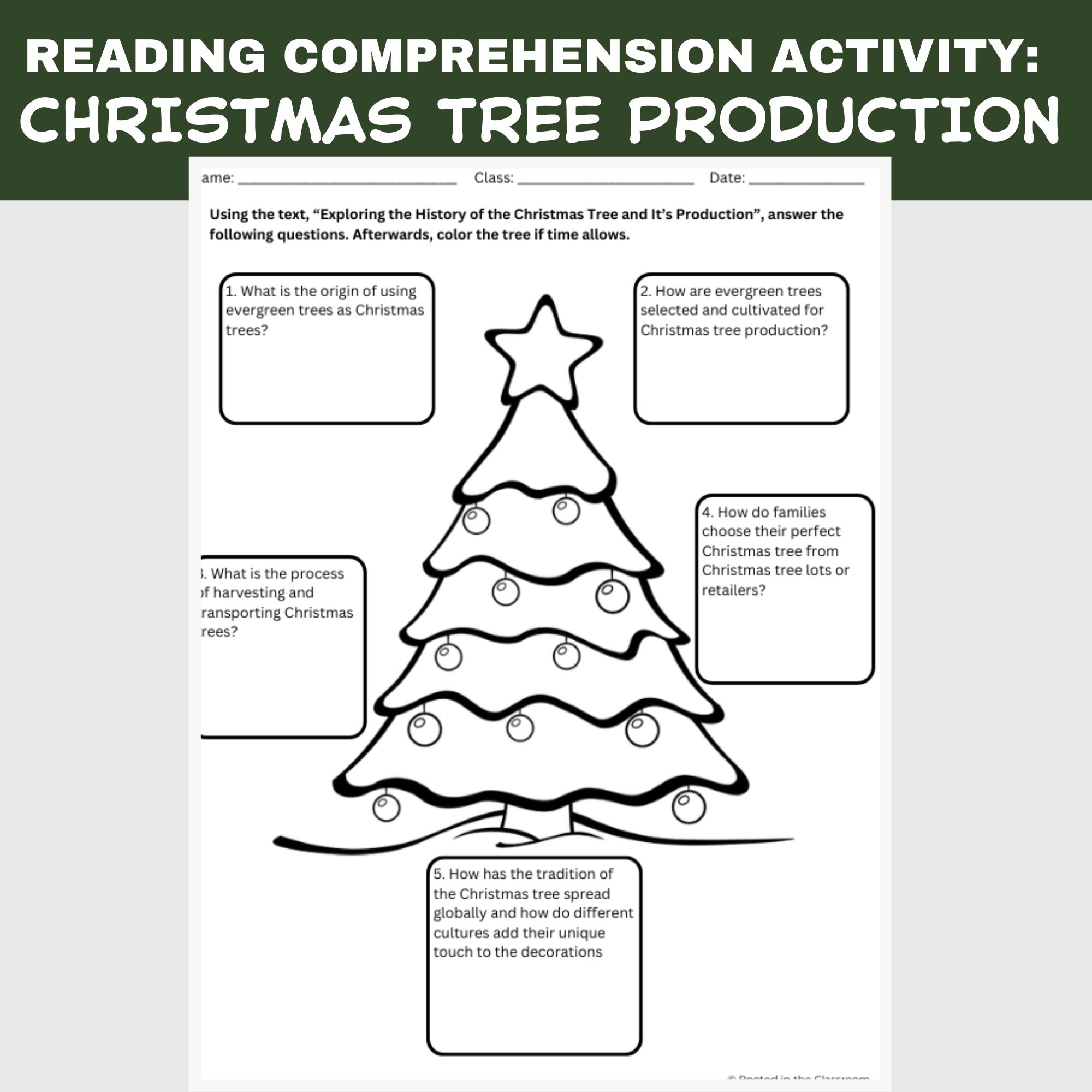 worksheet christmas tree