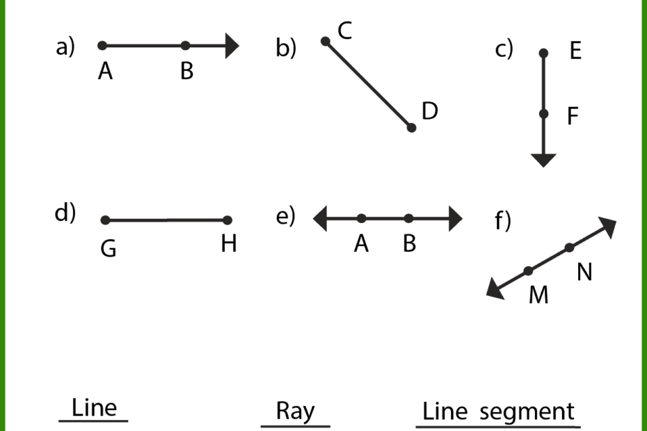 Free Lines Rays And Line Segments Worksheet 10 Pages