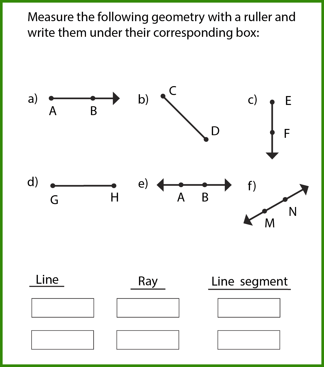 Free Lines Rays And Line Segments Worksheet 10 Pages Free Lines Rays And Line Segments Worksheet 10 Pages