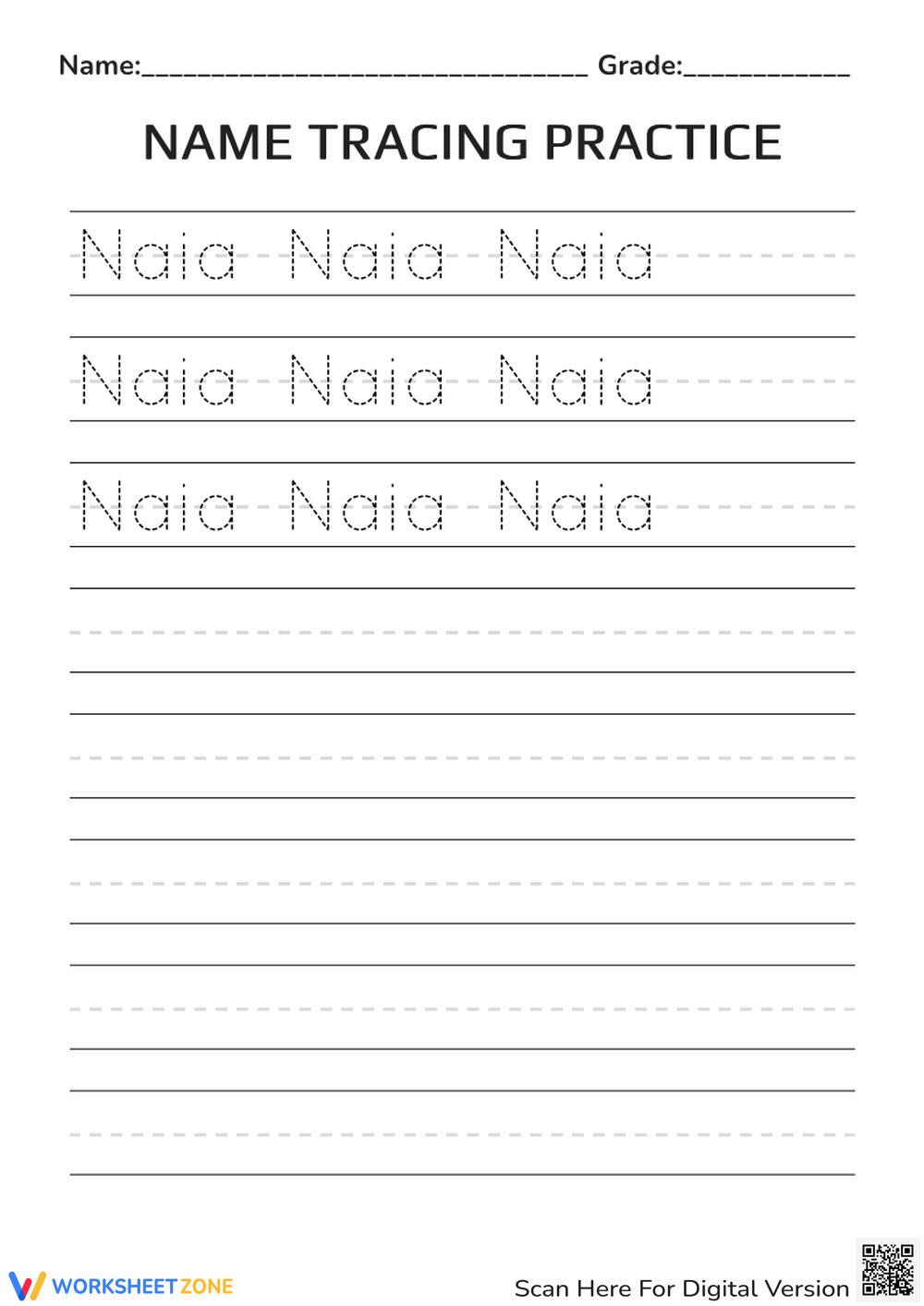 Free Name Tracing Generator Printable Name Writing Practice