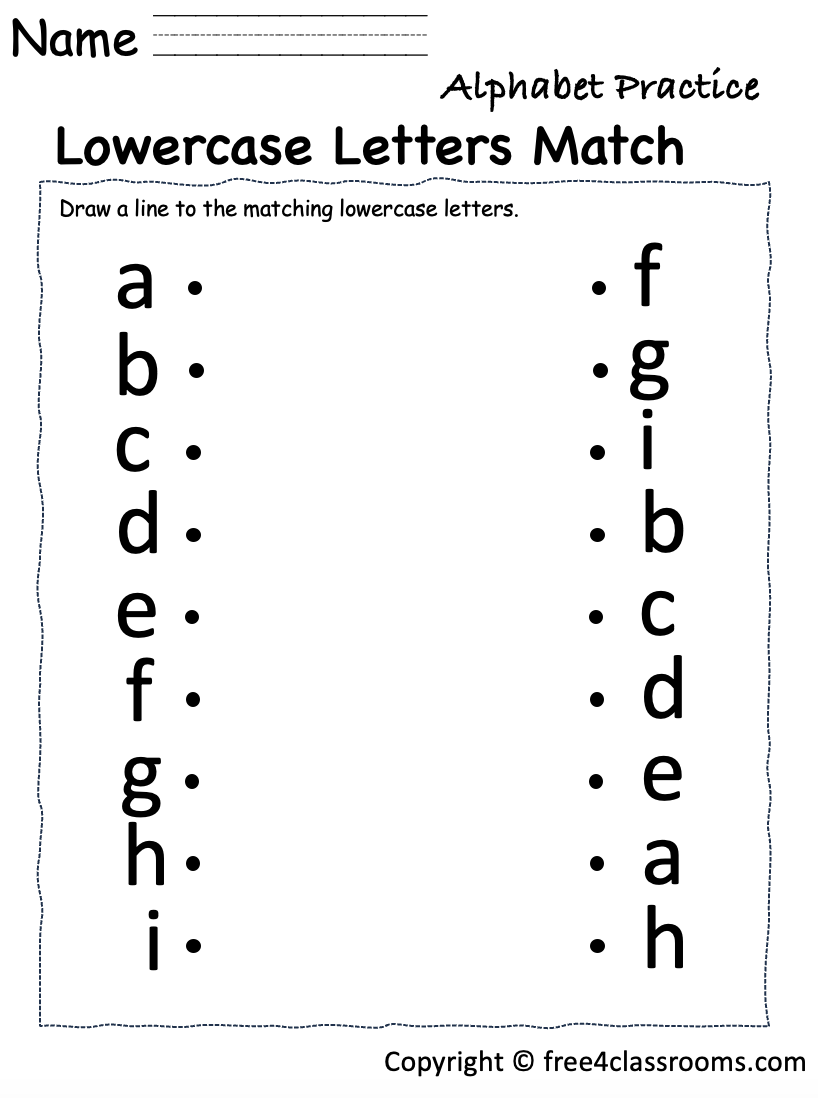 alphabet worksheets for kindergarten