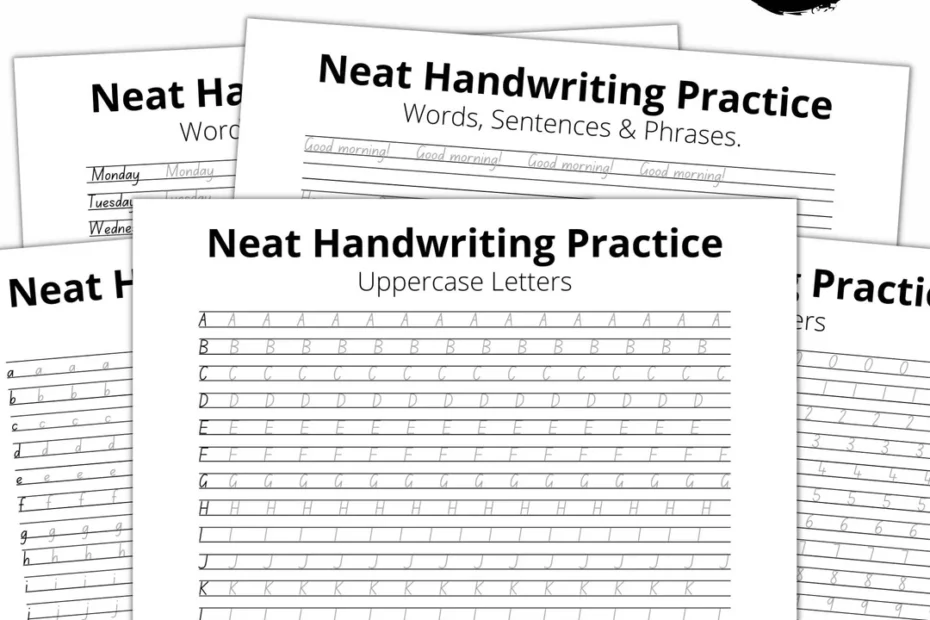Neat Handwriting Practice Sheets Adult Handlettering Workbook digital Download Etsy